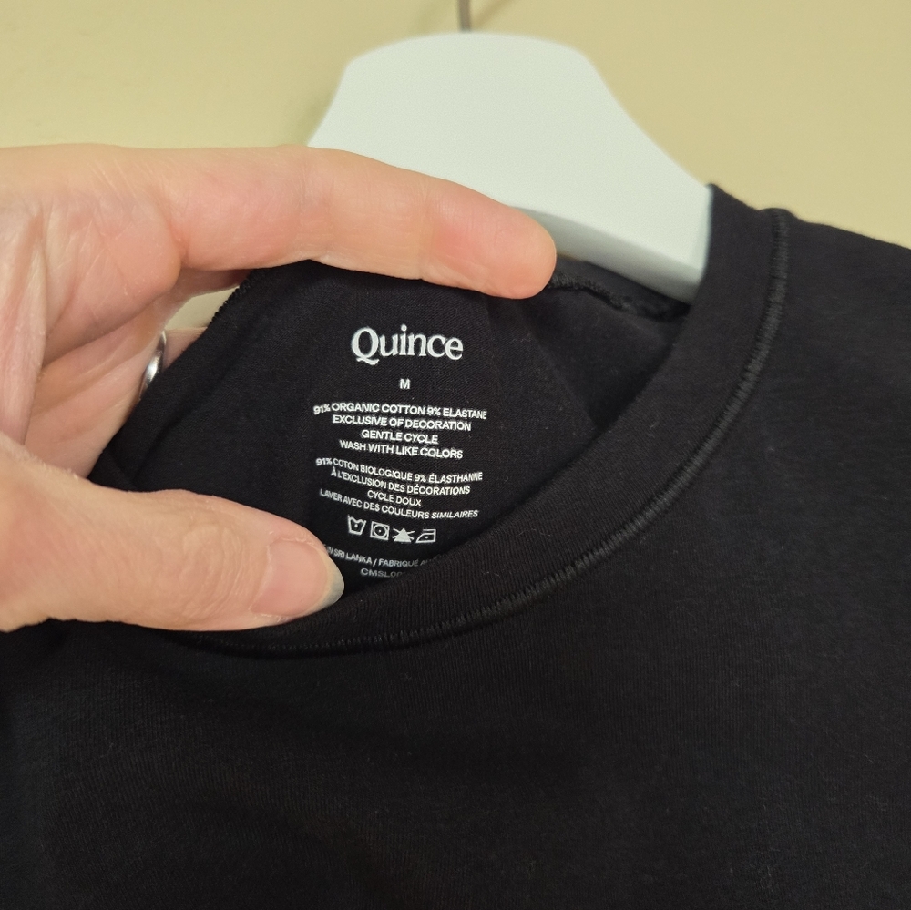 Quince Organic Cotton Jersey Tee Fitted Basic Capsule Minimalist - Picture 9 of 11